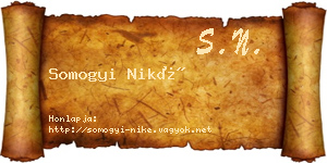 Somogyi Niké névjegykártya